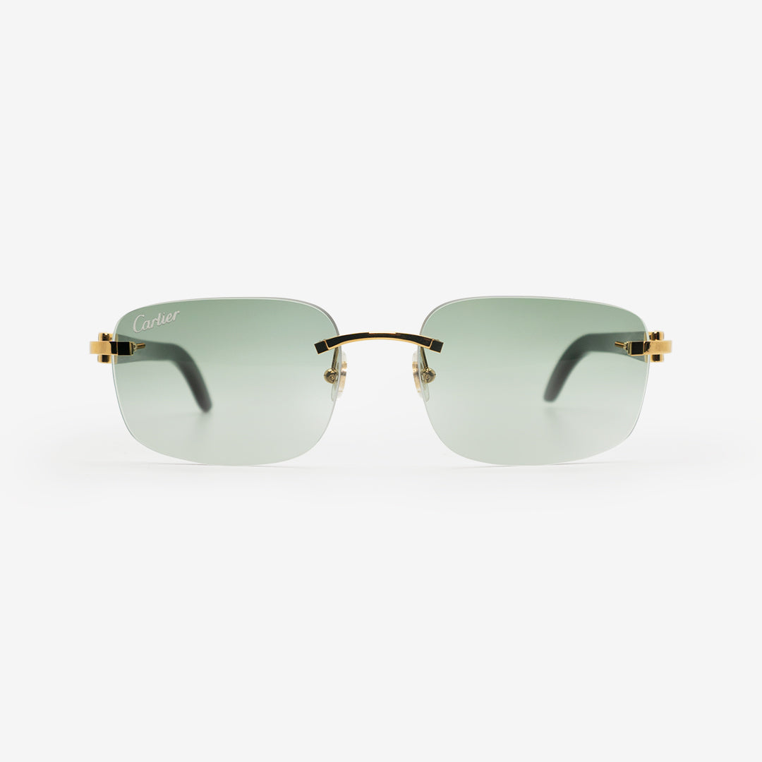 Cartier glasses black buffs hot sale