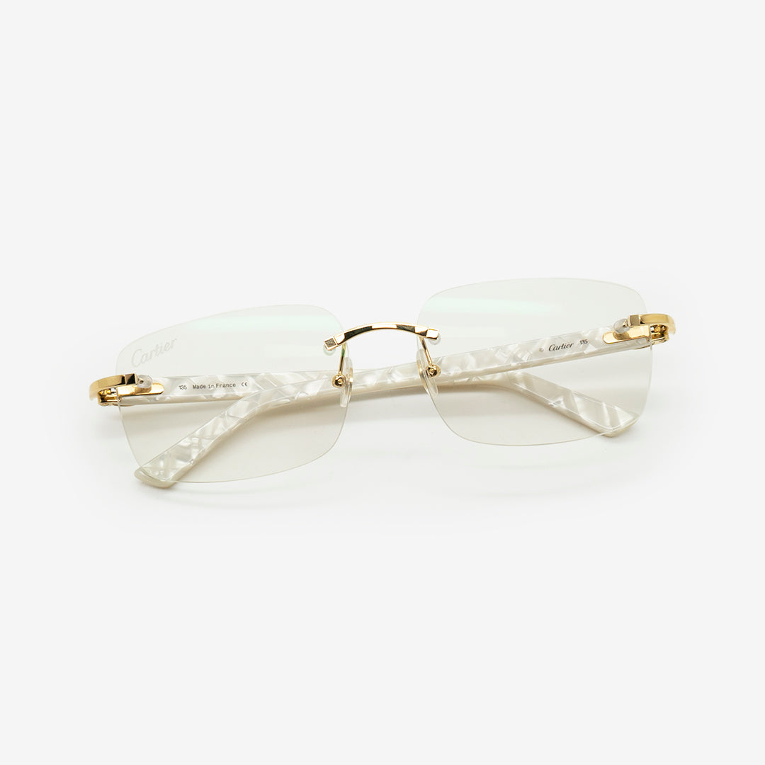 Cartier | Pearl White Acetate - THE VINTAGE TRAP