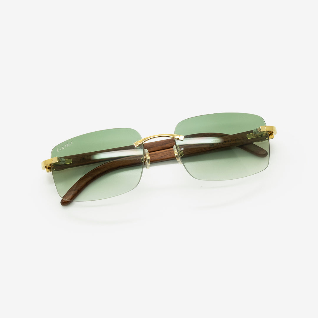 Cartier ct0052o wood online unisex eyeglasses