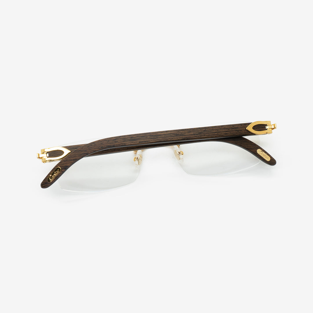 Wood frame glasses discount cartier