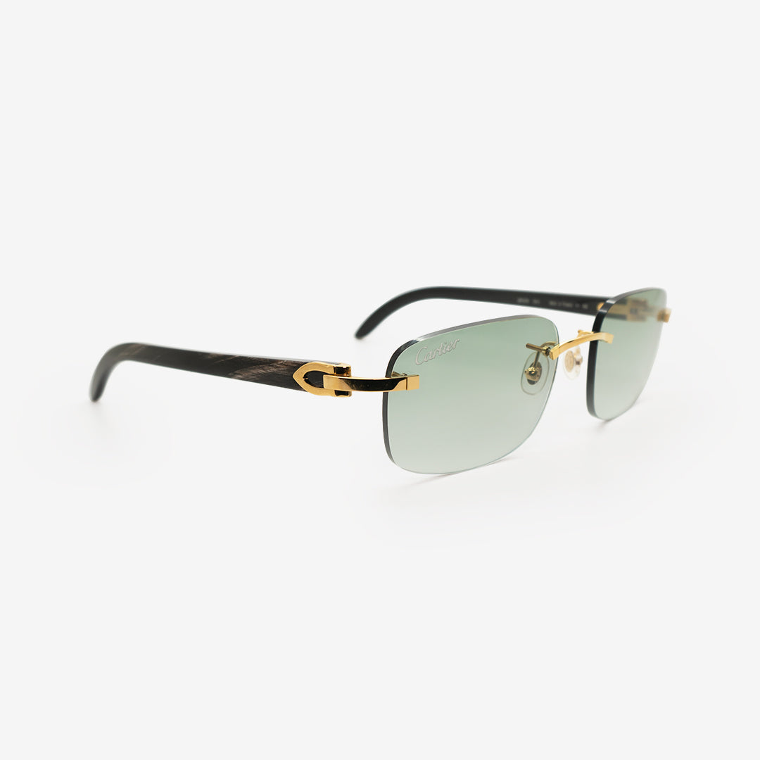 Black and store gold cartier glasses