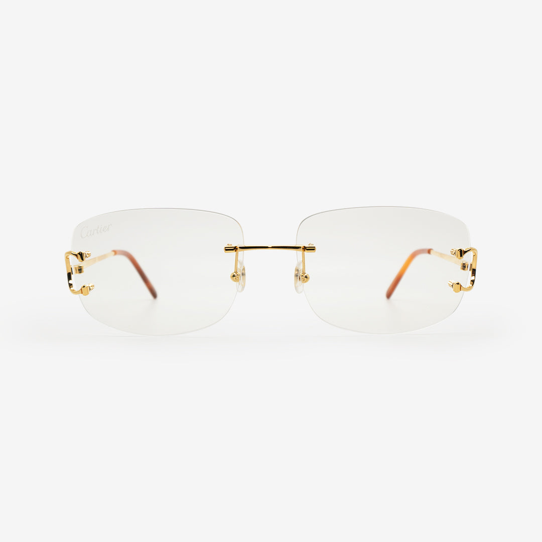 Rimless big best sale c cartier glasses