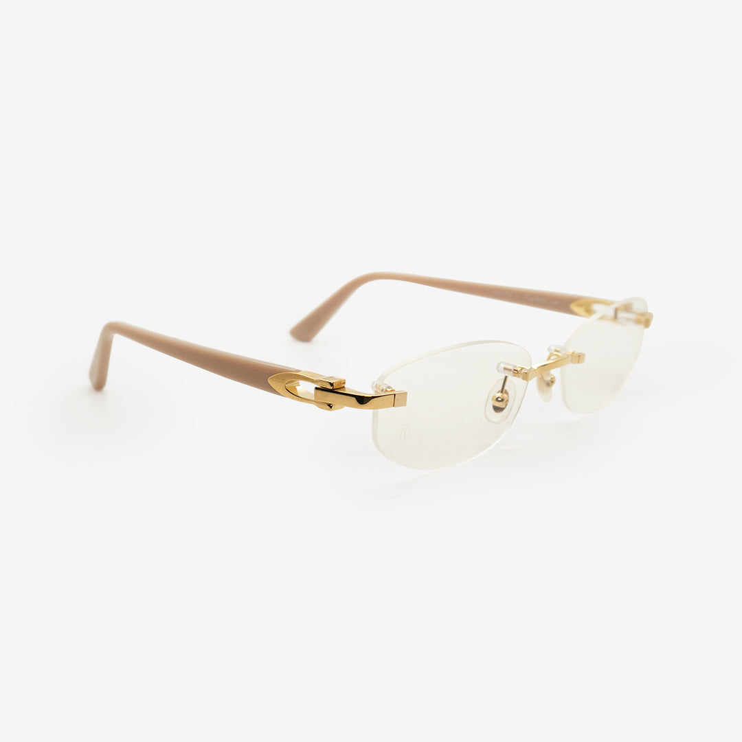 Cartier Rimless Glasses C de Cartier Ivory Acetate CT0318O