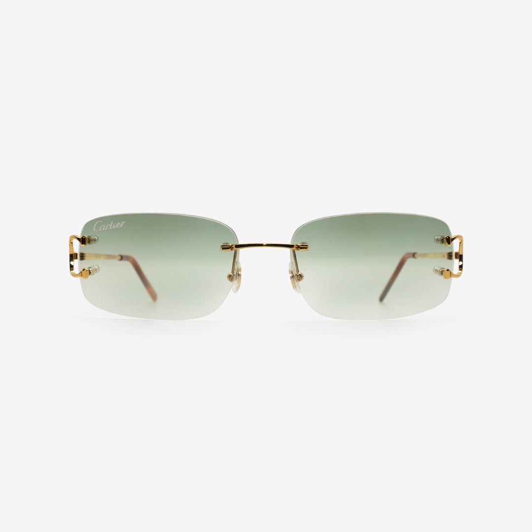 Sunglasses Cartier - Piccadilly Big C - Gold Rectangle - CT0092O
