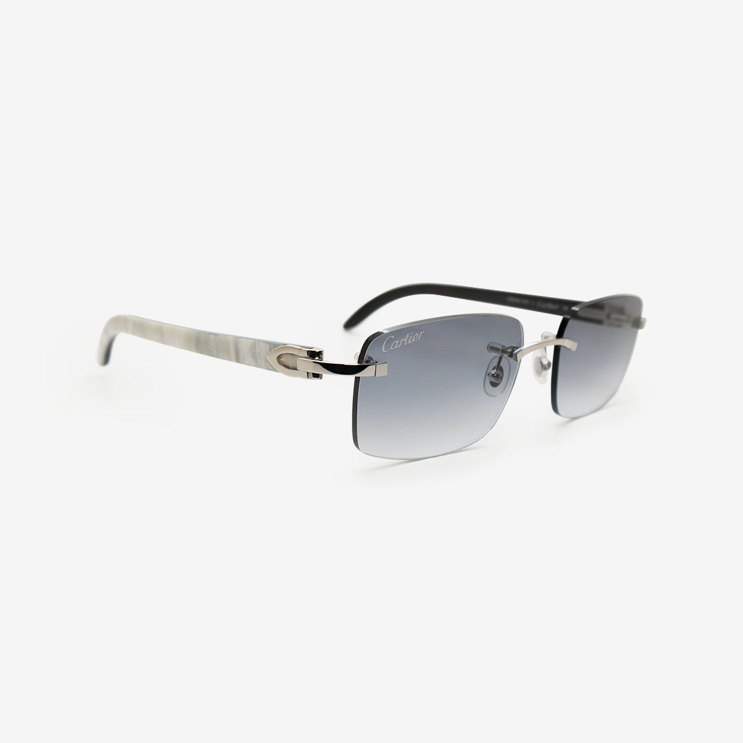 White and shop silver sunglasses