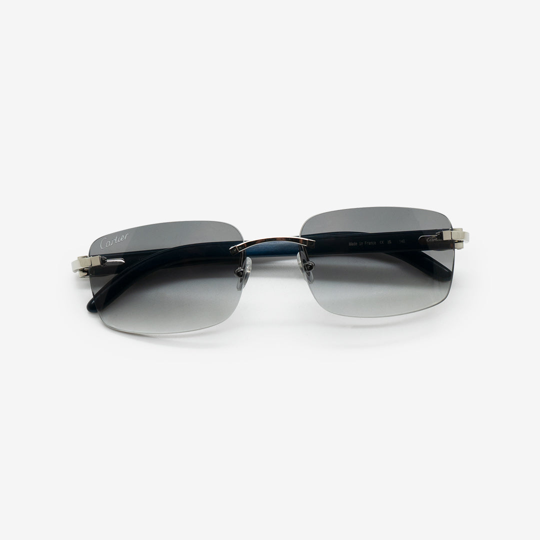 Cartier black wood frame glasses deals