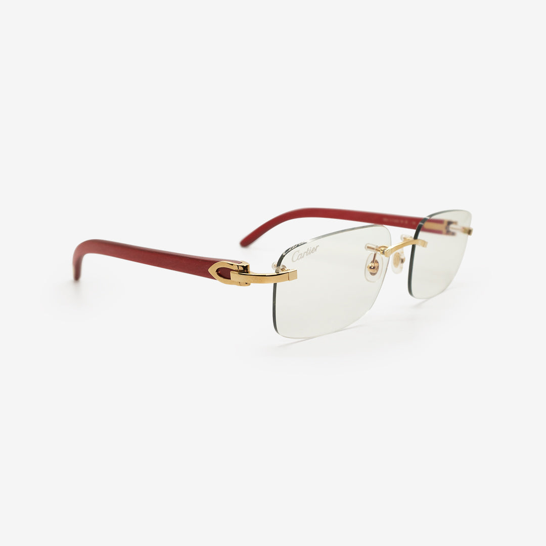 Gold wood cartier outlet frames