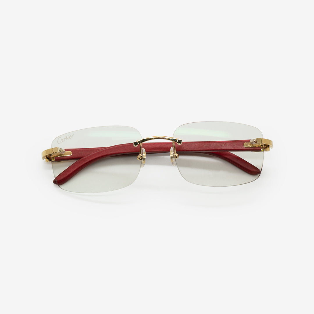 Cartier red wood clearance glasses