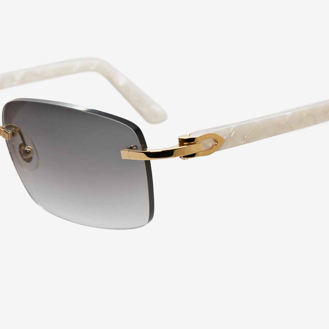 Cartier Rimless Glasses C de Cartier Pearl White Acetate